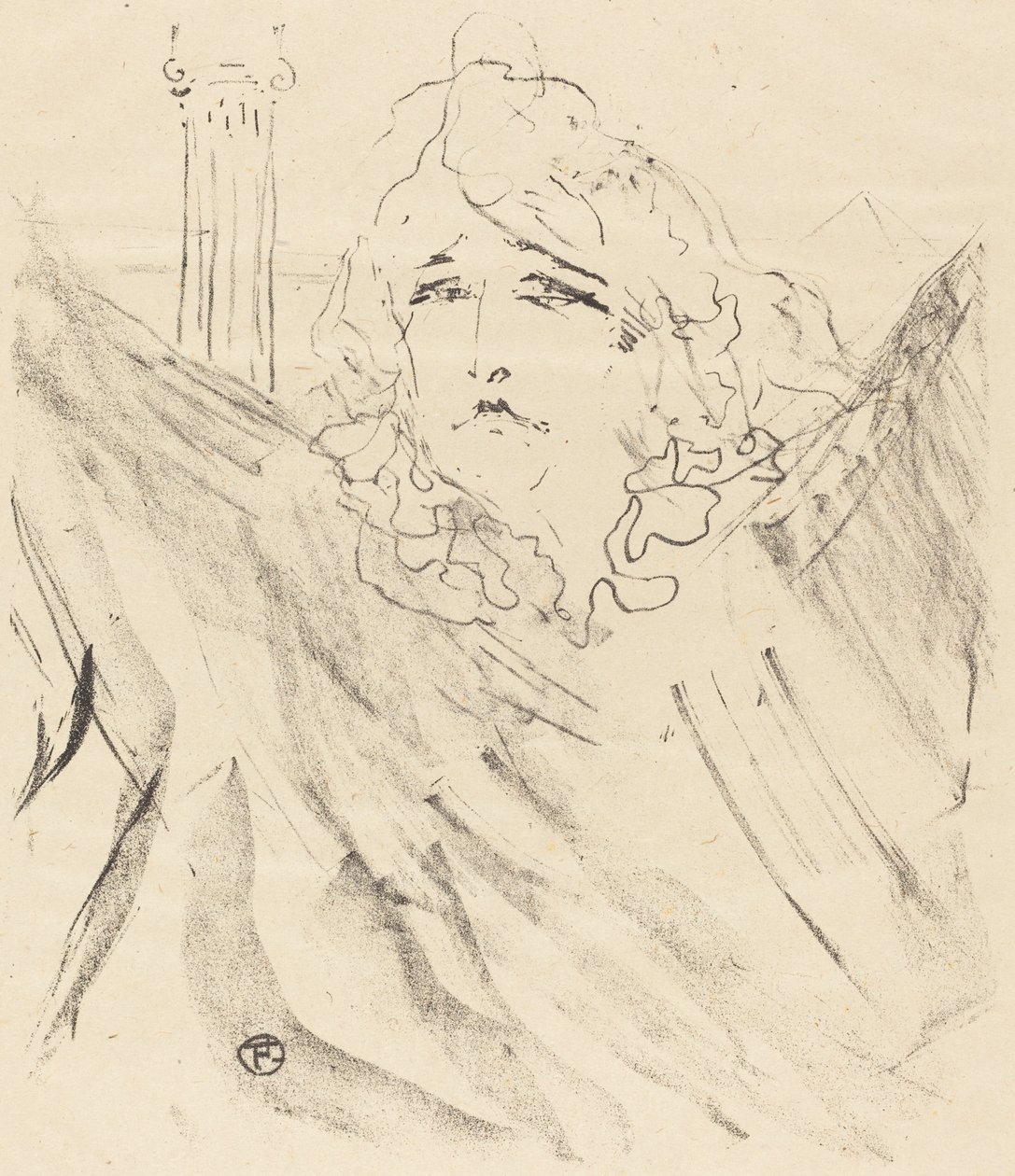 Sarah Bernhardt w „Kleopatrze” (Sarah Bernhardt w „Kleopatrze”) autorstwa Henri de Toulouse Lautrec