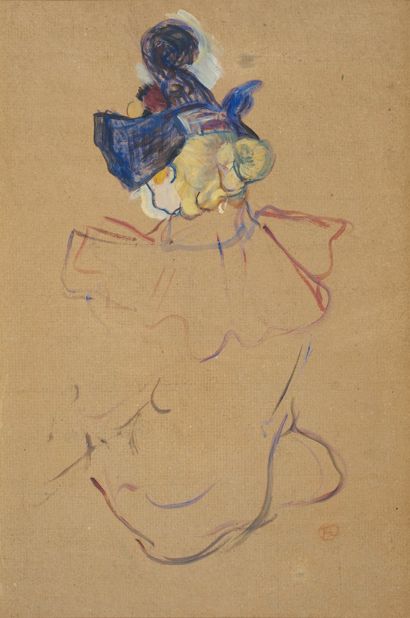 Siedząca kobieta z tyłu – studium dla „Au Moulin Rouge” autorstwa Henri de Toulouse Lautrec