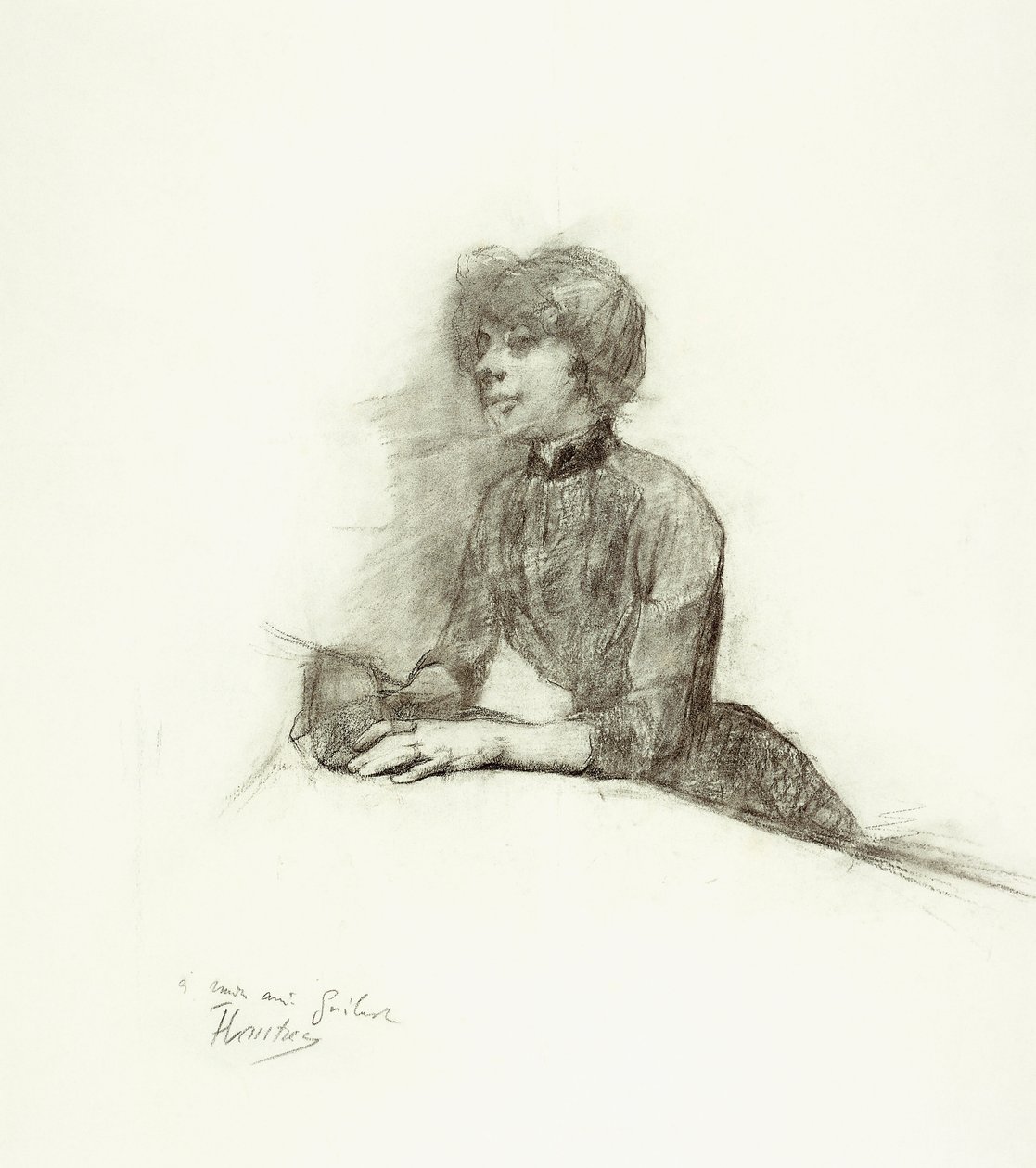 Siedząca kobieta, ok. 1887 r. autorstwa Henri de Toulouse-Lautrec