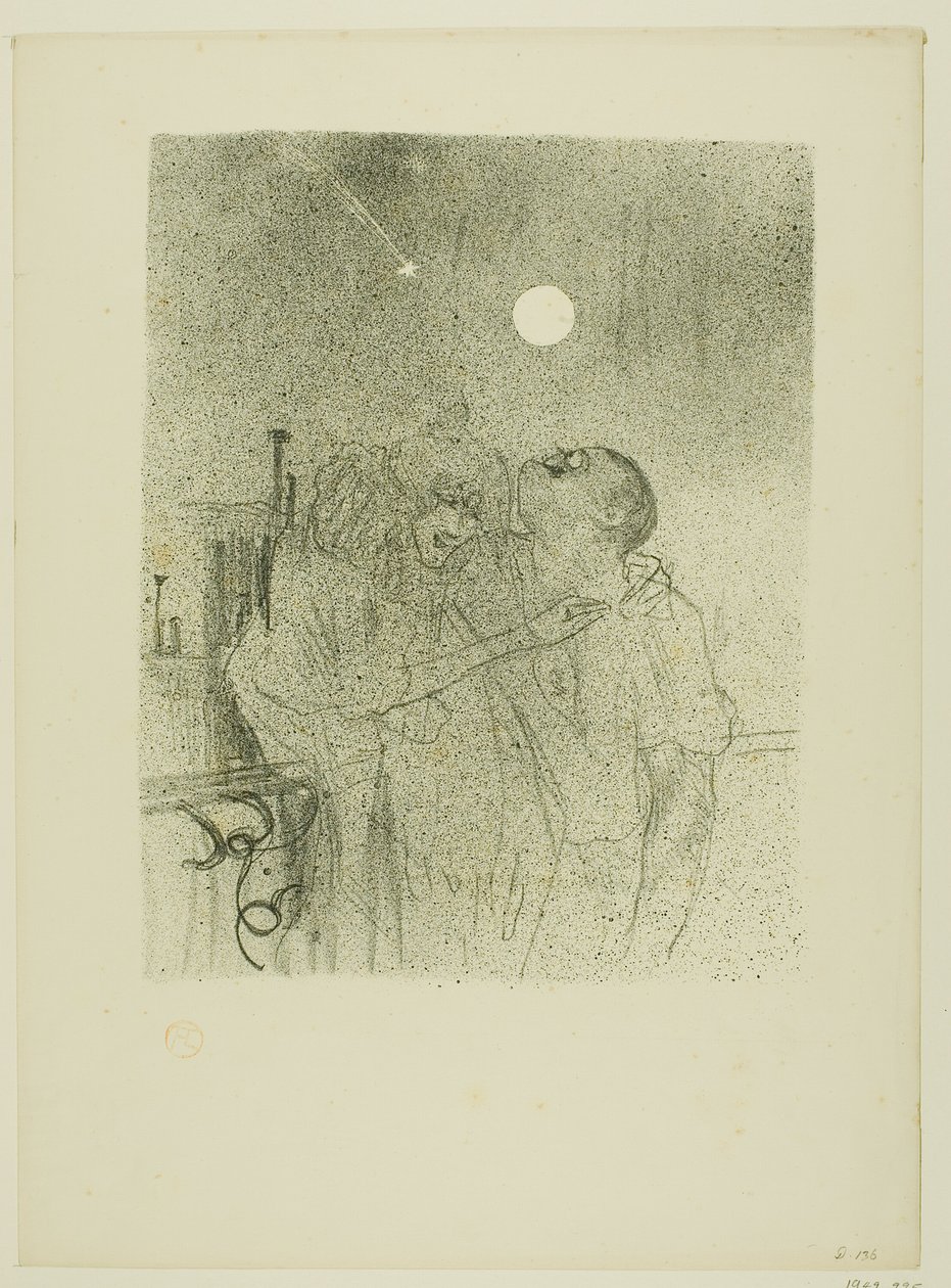 Spadające gwiazdy, z Melodii Désiré Dihau autorstwa Henri de Toulouse Lautrec
