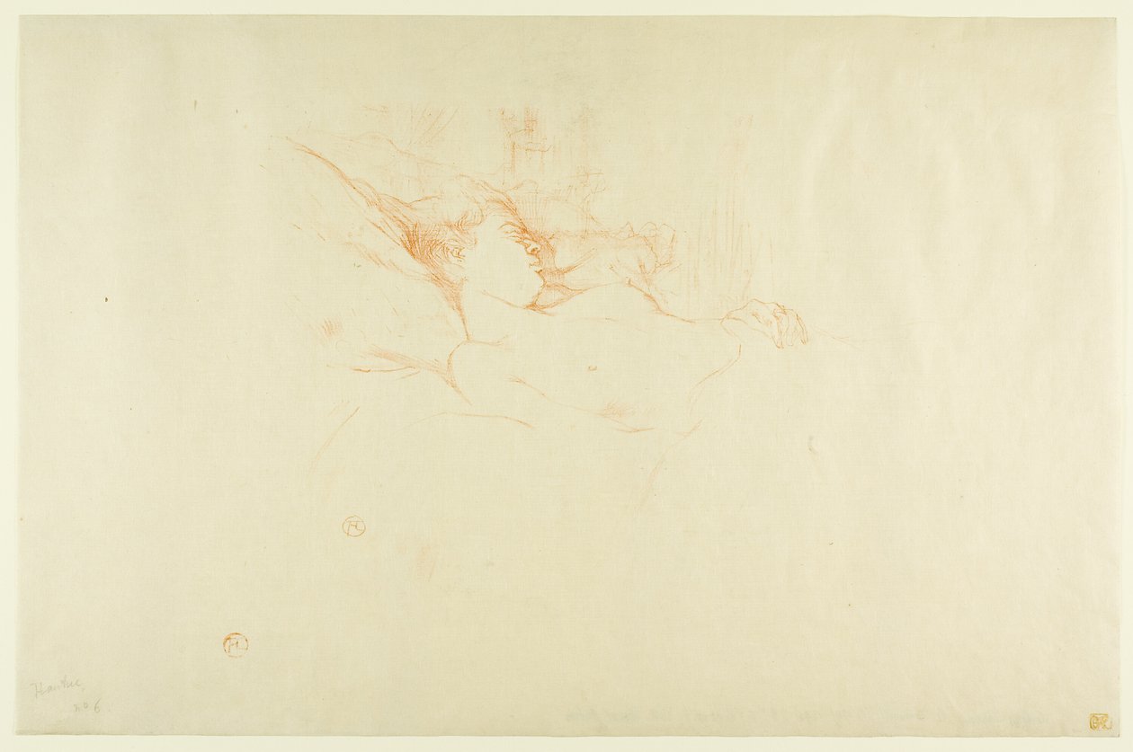 Spać autorstwa Henri de Toulouse Lautrec