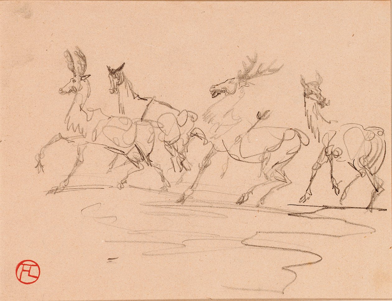 Jelenie i Łapy autorstwa Henri de Toulouse Lautrec