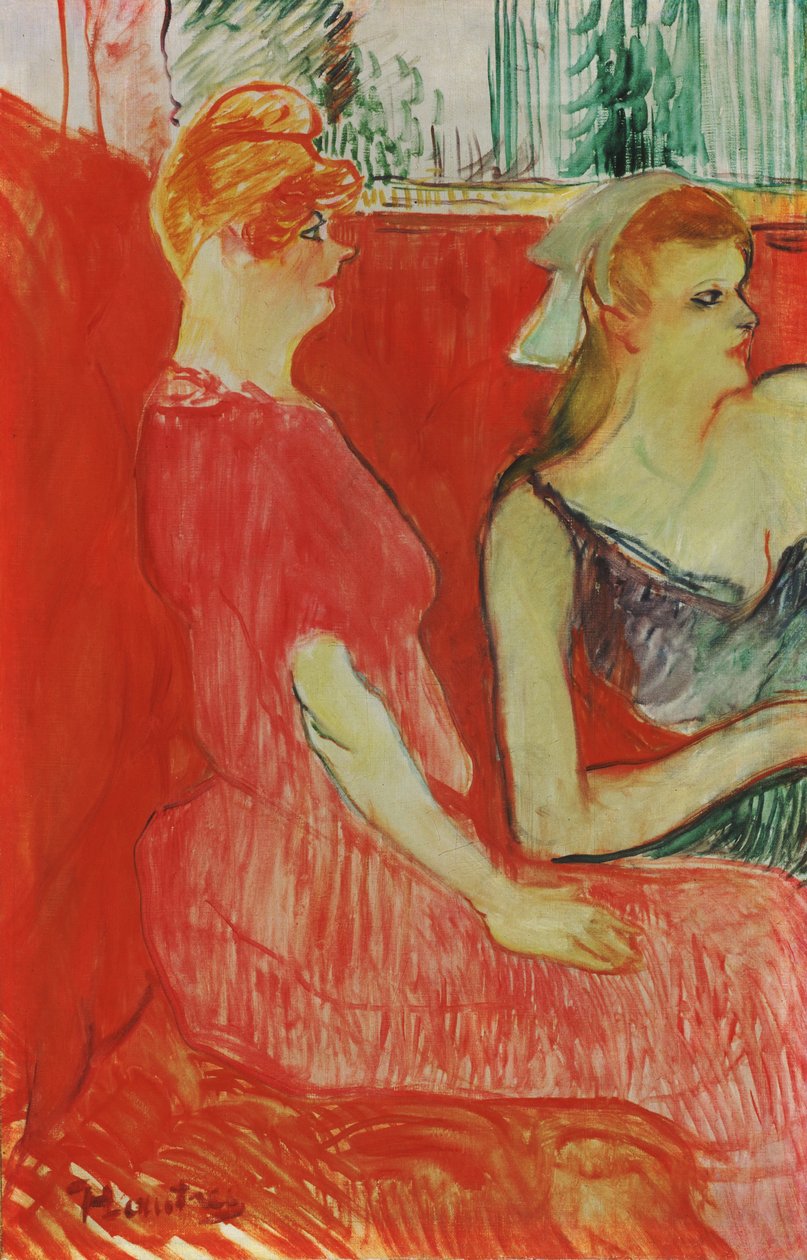 Studium do filmu W salonie przy Rue des Moulins autorstwa Henri de Toulouse Lautrec