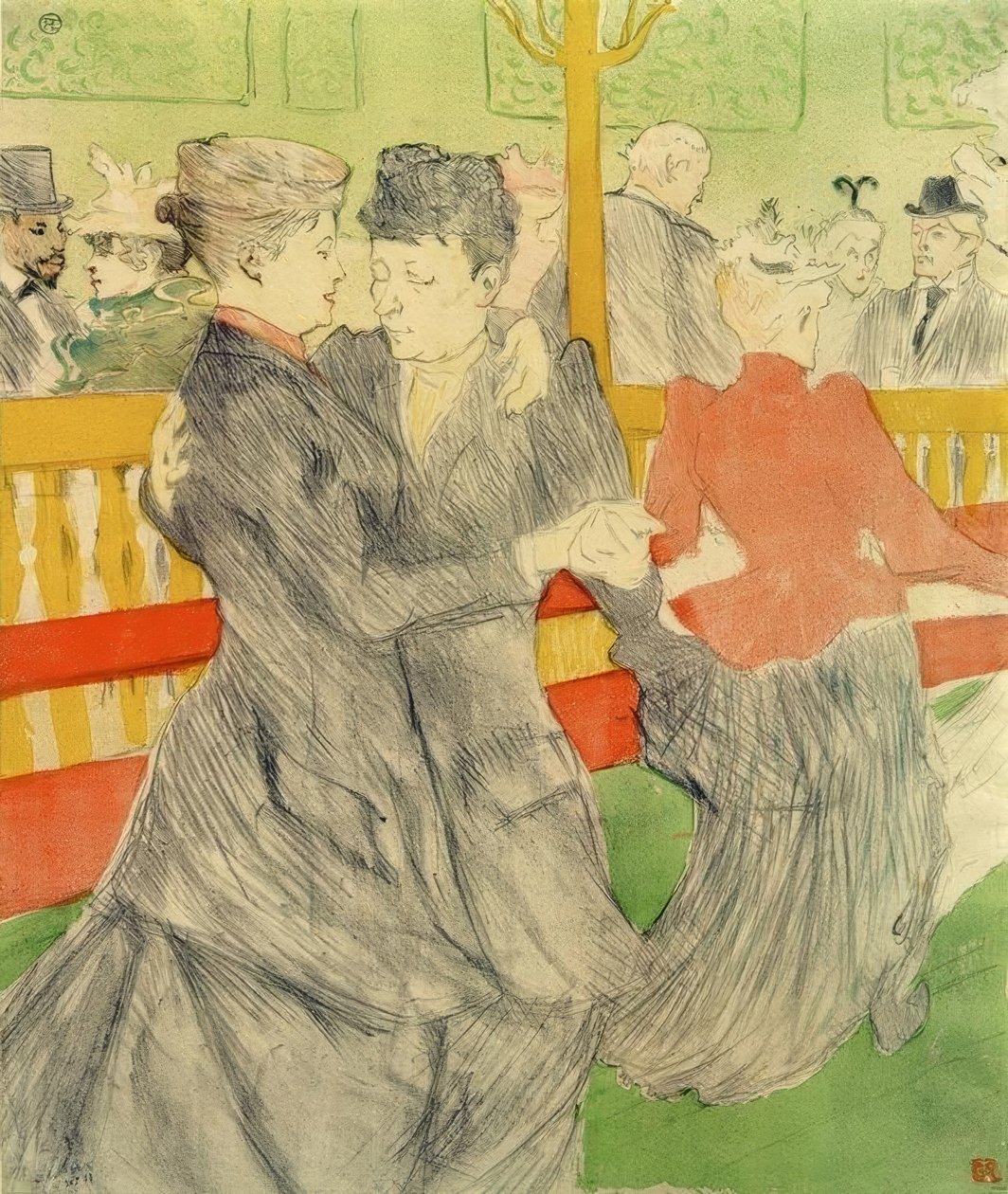 Taniec w Moulin Rouge autorstwa Henri de Toulouse Lautrec