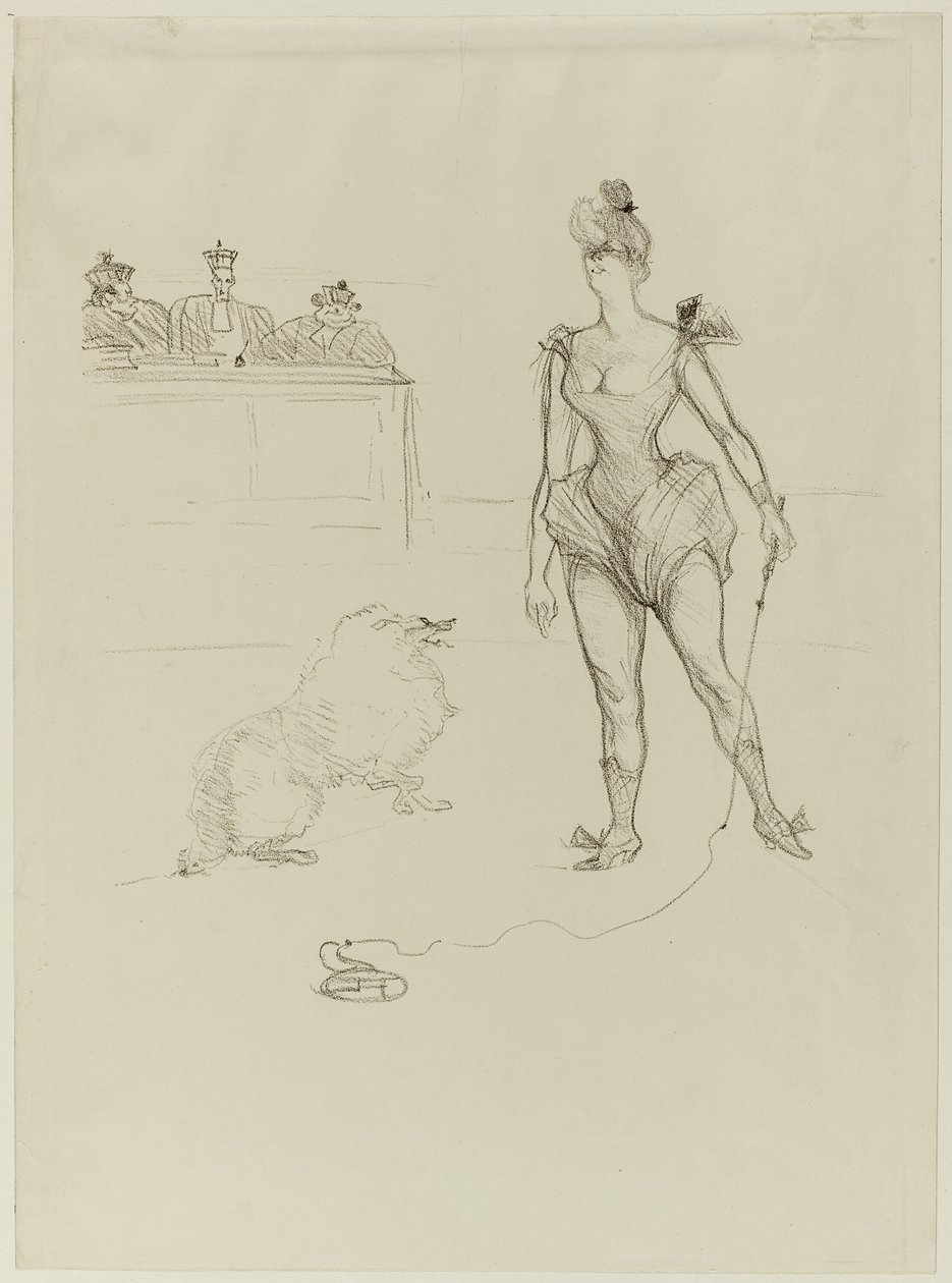 Poskramiacz zwierząt przed Trybunałem autorstwa Henri de Toulouse Lautrec
