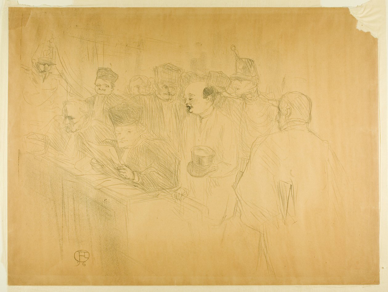 Proces Artona (trzecia płyta) autorstwa Henri de Toulouse Lautrec