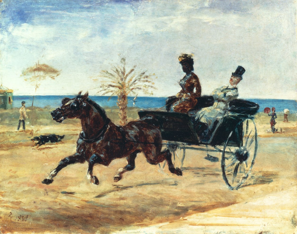 Czarna hrabina, 1881 autorstwa Henri de Toulouse Lautrec