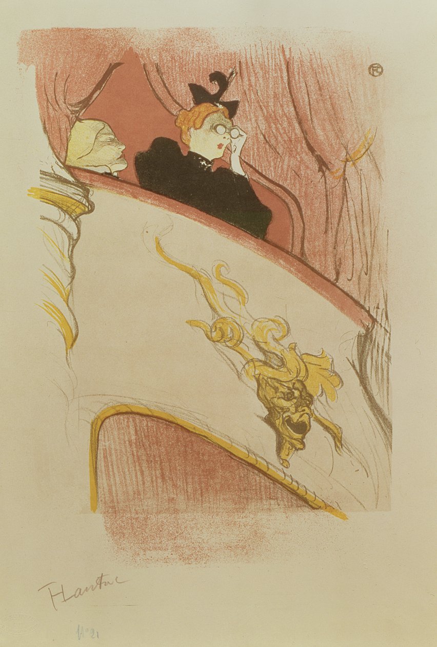 Pudełko Złotej Groteski, 1893 autorstwa Henri de Toulouse Lautrec