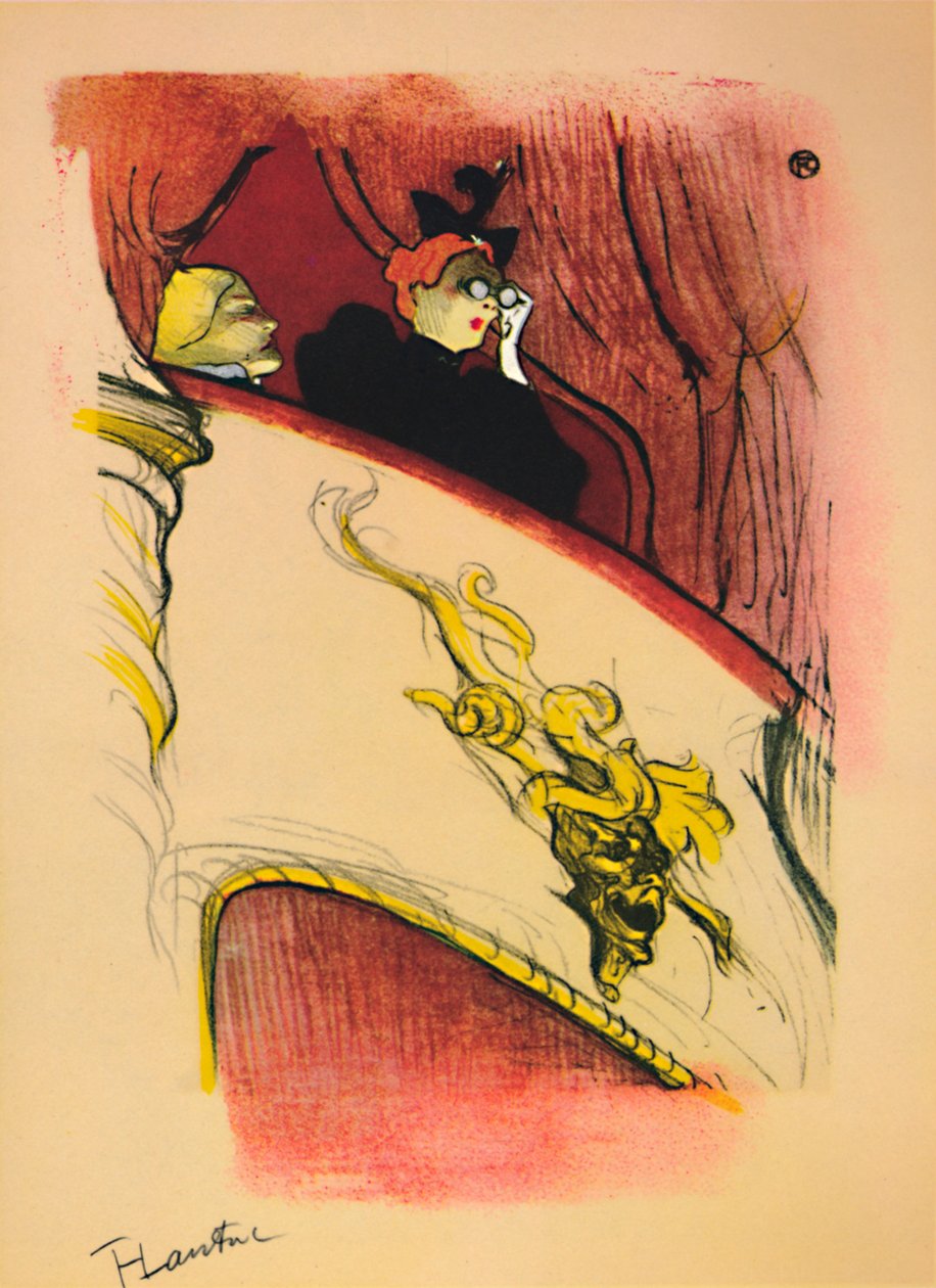 Pudełko z pozłacaną maską, 1893, 1946 autorstwa Henri de Toulouse Lautrec