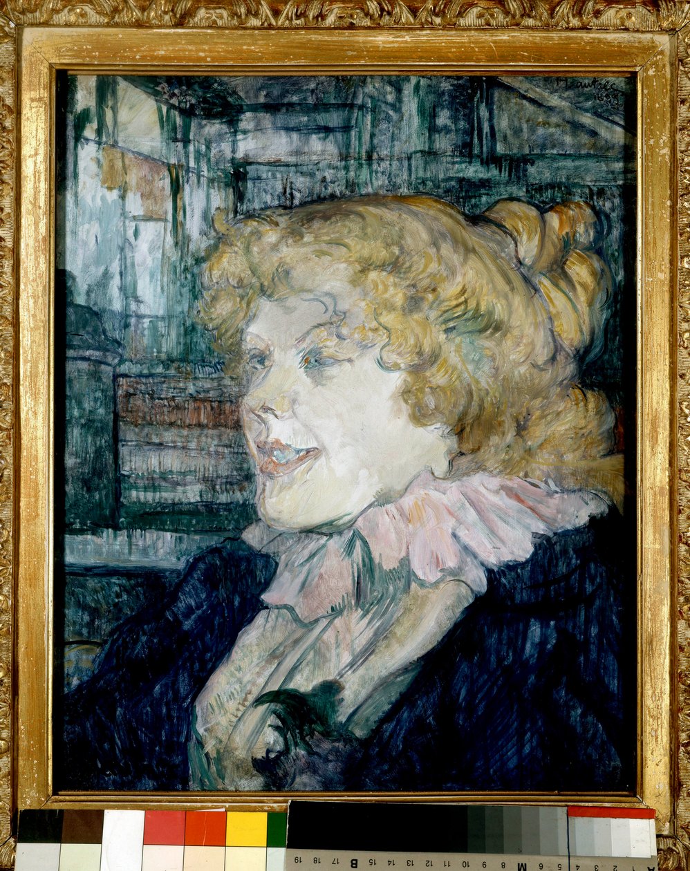 Angielska gwiazda w Havr (Miss Doly). Obraz Henri de Toulouse-Lautreca (1864-1901). Ciemny. 0,41 x 0,32. 1899. Albi, Musee Toulouse Lautrec autorstwa Henri de Toulouse Lautrec
