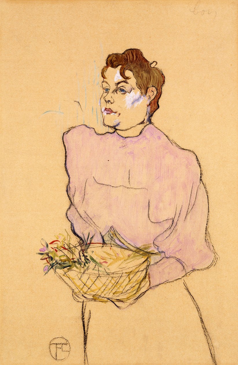 Sprzedawca kwiatów, 1894 autorstwa Henri de Toulouse Lautrec