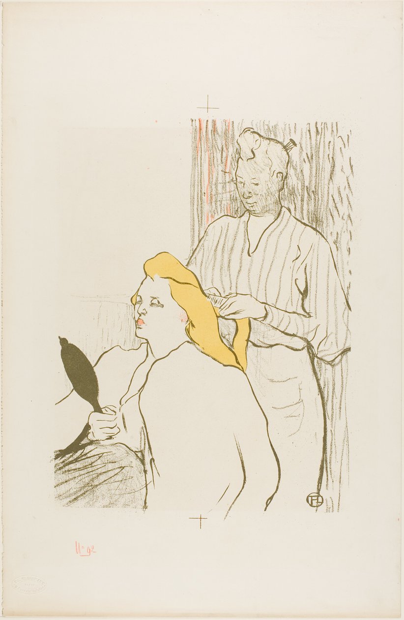 Fryzjer, program dla Théâtre Libre autorstwa Henri de Toulouse Lautrec
