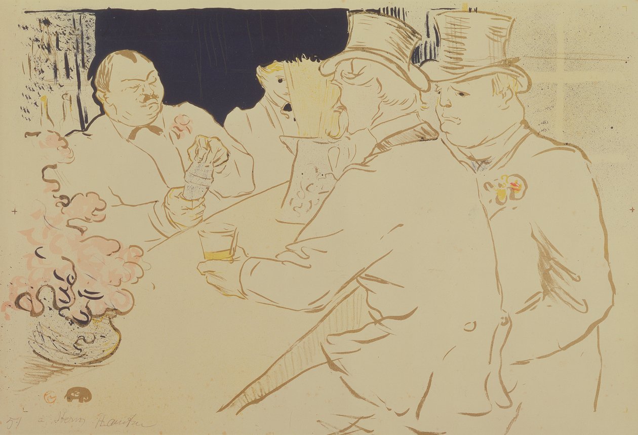 Bar irlandzki i amerykański, rue Royale, za The Chap Book, 1895 autorstwa Henri de Toulouse Lautrec