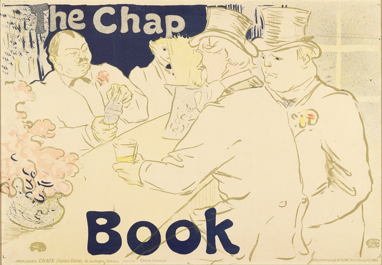 Bar irlandzki i amerykański, rue Royale, plakat do książki The Chap, 1895 autorstwa Henri de Toulouse Lautrec