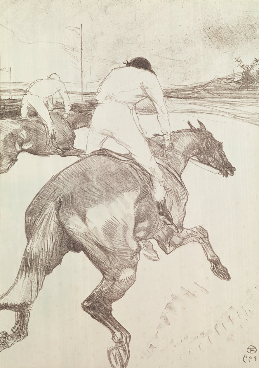 Dżokej, 1899 (litografia kolorowa) autorstwa Henri de Toulouse Lautrec