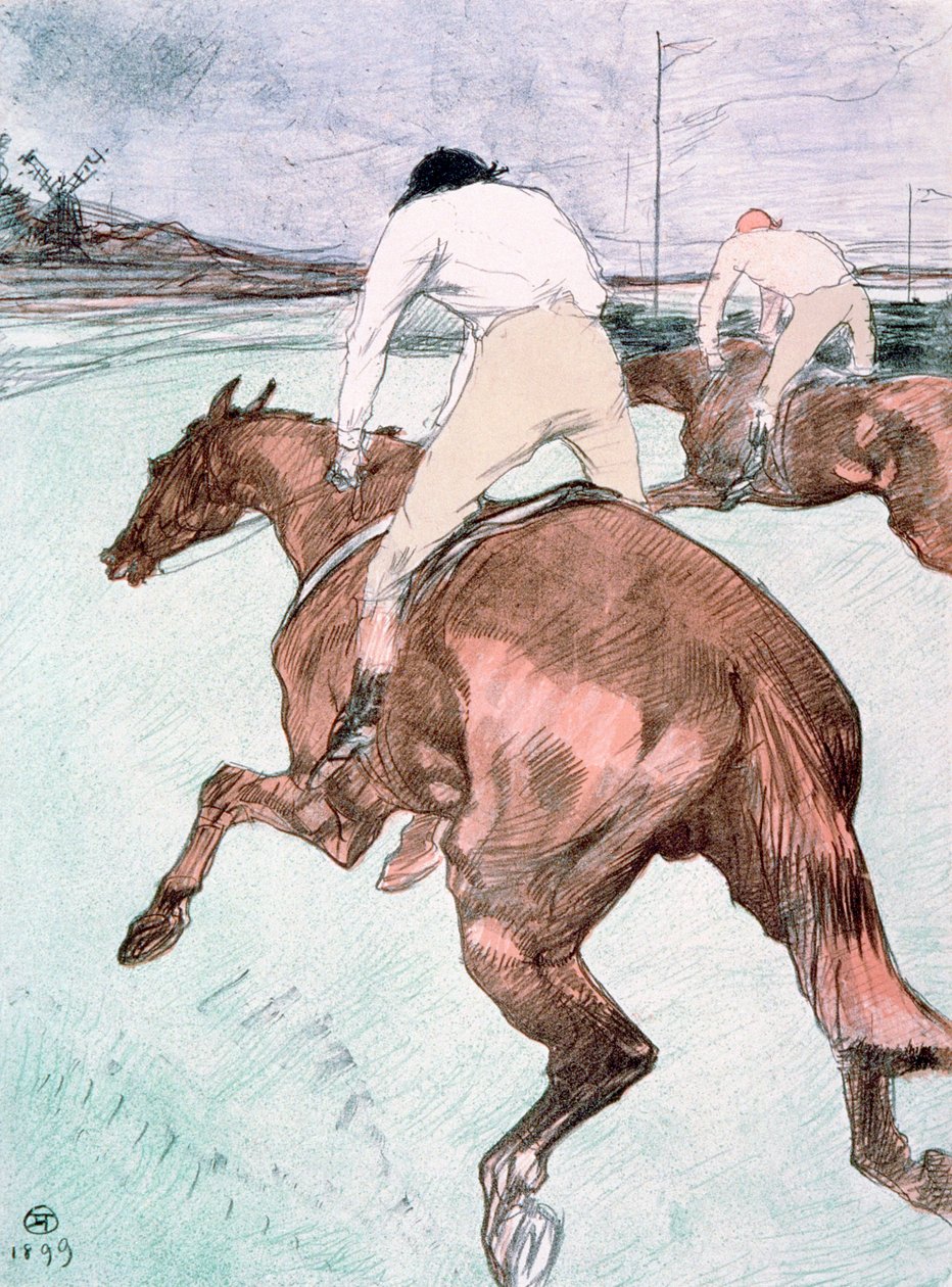 Dżokej, 1899 (litografia kolorowa) autorstwa Henri de Toulouse Lautrec
