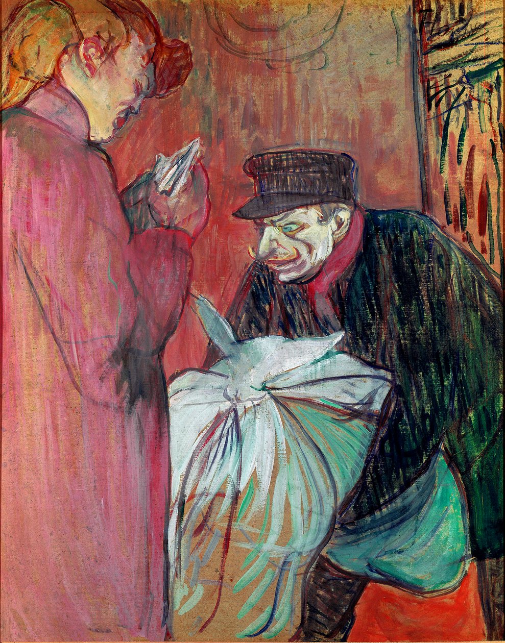 Pralnia domu. Obraz Henri de Toulouse-Lautrec (Toulouse Lautrec autorstwa Henri de Toulouse Lautrec