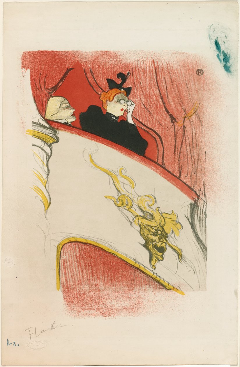 Loża z pozłacaną maską autorstwa Henri de Toulouse Lautrec