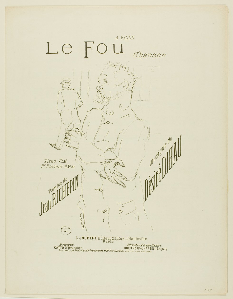 Szaleniec z Melodii Désiré Dihau autorstwa Henri de Toulouse Lautrec