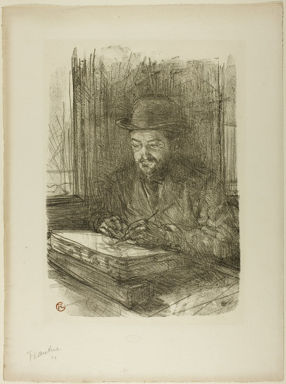 Mistrz grawerowania, Adolphe Albert autorstwa Henri de Toulouse Lautrec