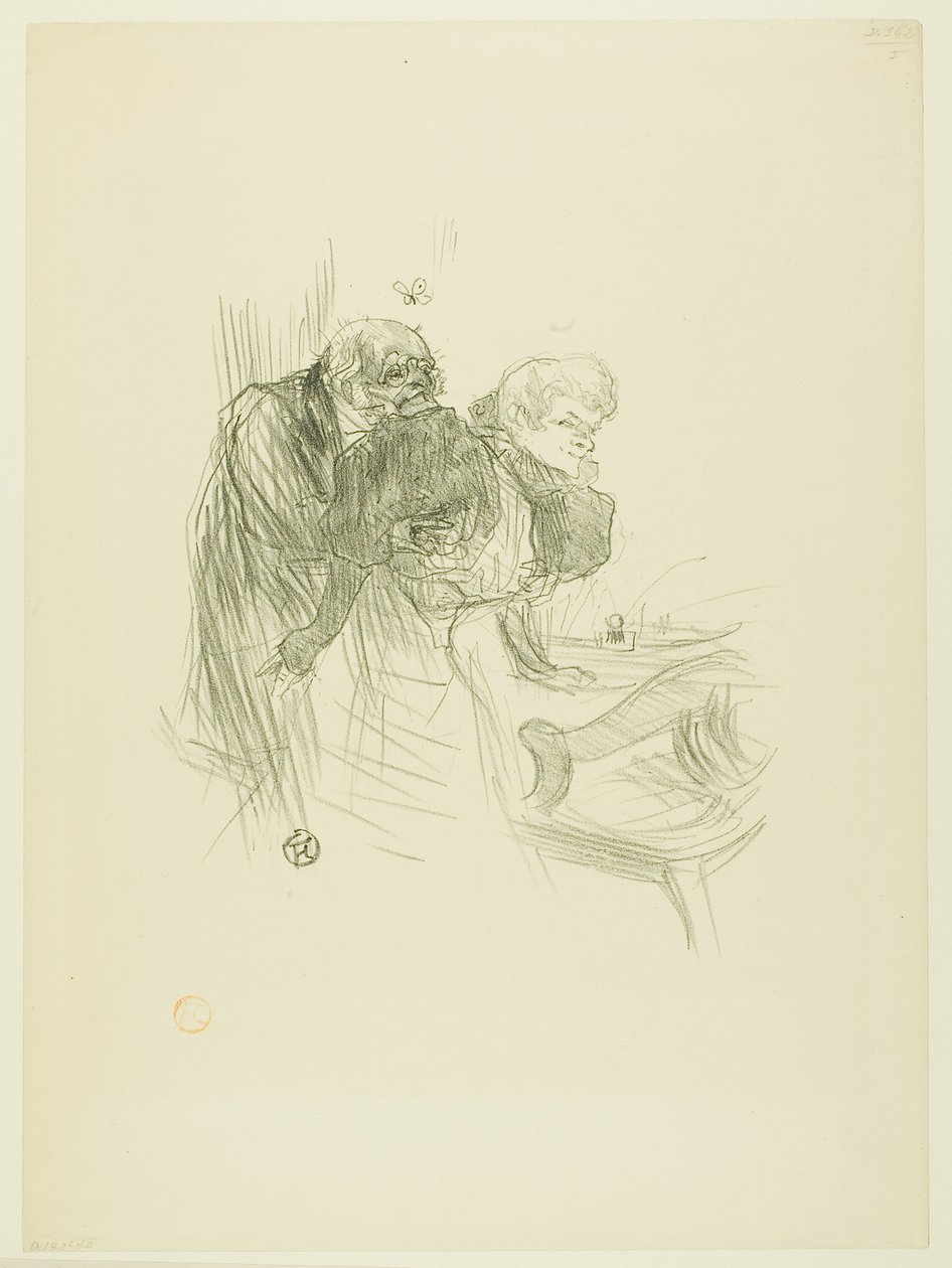 Modlitwa Żydów polskich z Au Pied du Sinaï autorstwa Henri de Toulouse Lautrec