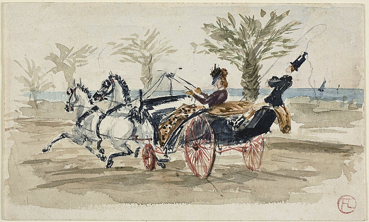 Promenada Anglików w Nicei autorstwa Henri de Toulouse Lautrec