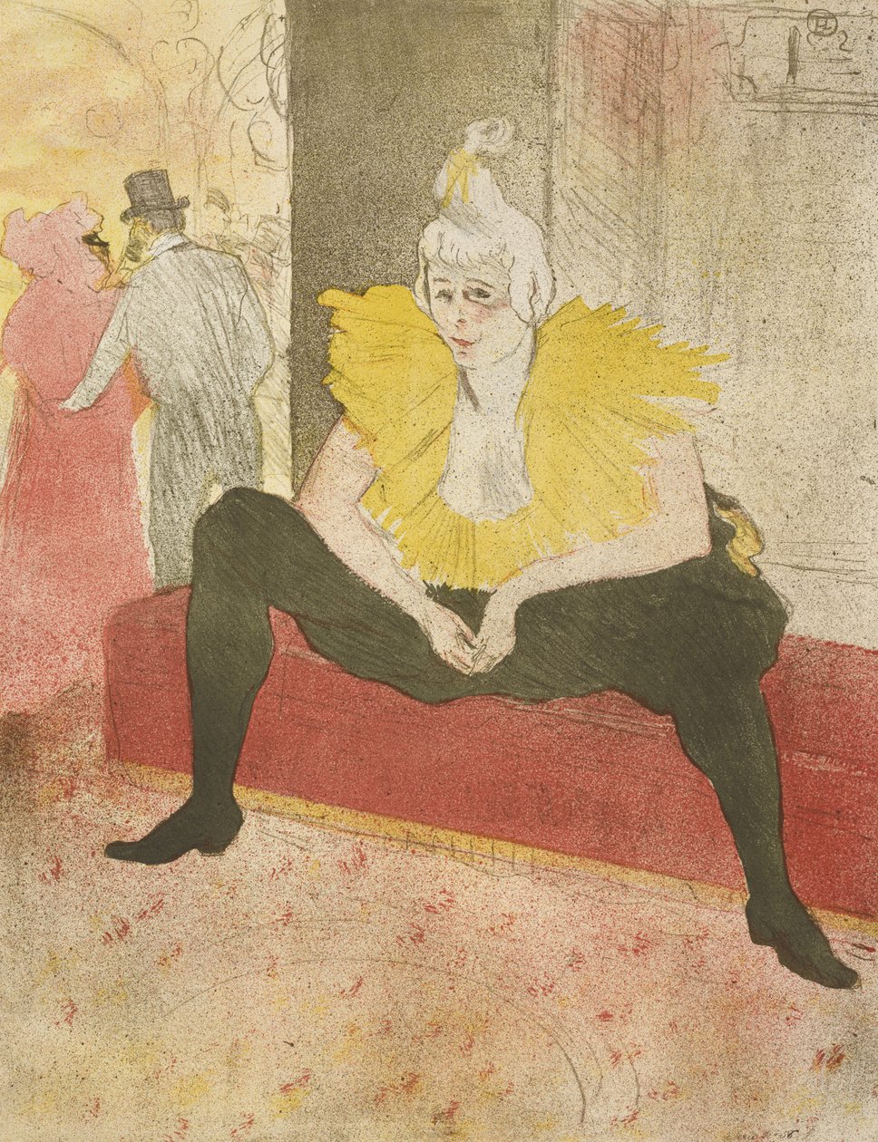 Siedzący błazen autorstwa Henri de Toulouse Lautrec