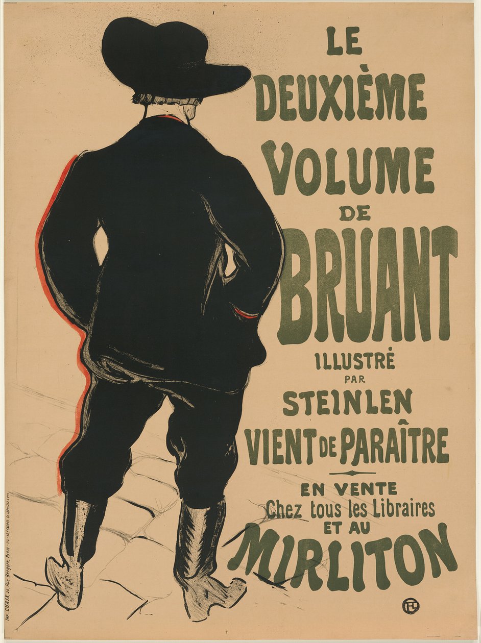 Drugi tom Bruant autorstwa Henri de Toulouse Lautrec