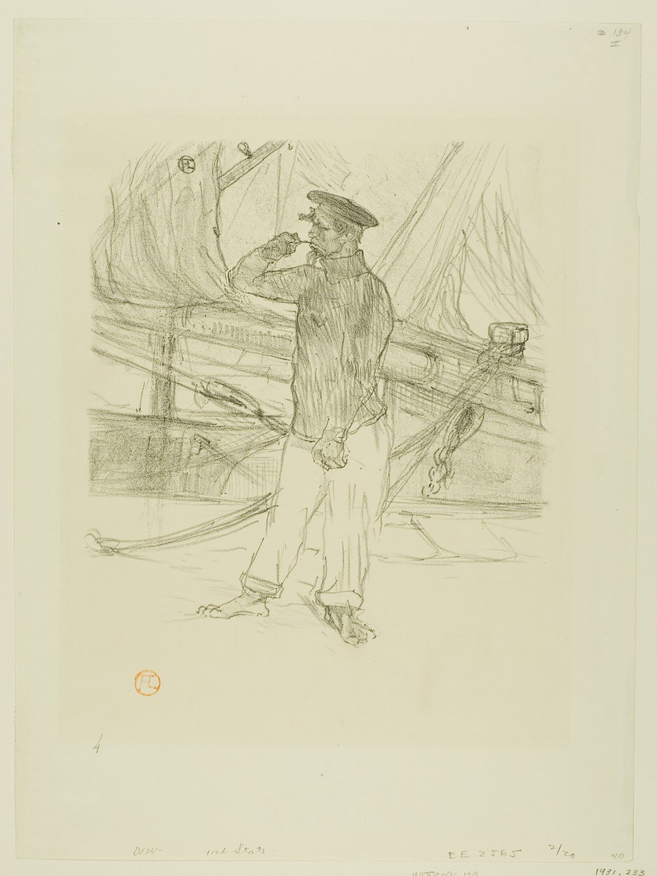 Wędzony śledź, z Melodii Désiré Dihau autorstwa Henri de Toulouse Lautrec