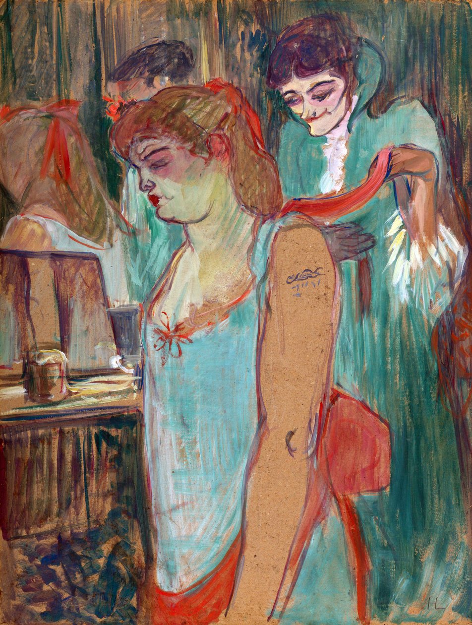 Wytatuowana kobieta lub toaleta - par Henri de Toulouse Lautrec (Toulouse-Lautrec)(1864-1901) autorstwa Henri de Toulouse Lautrec