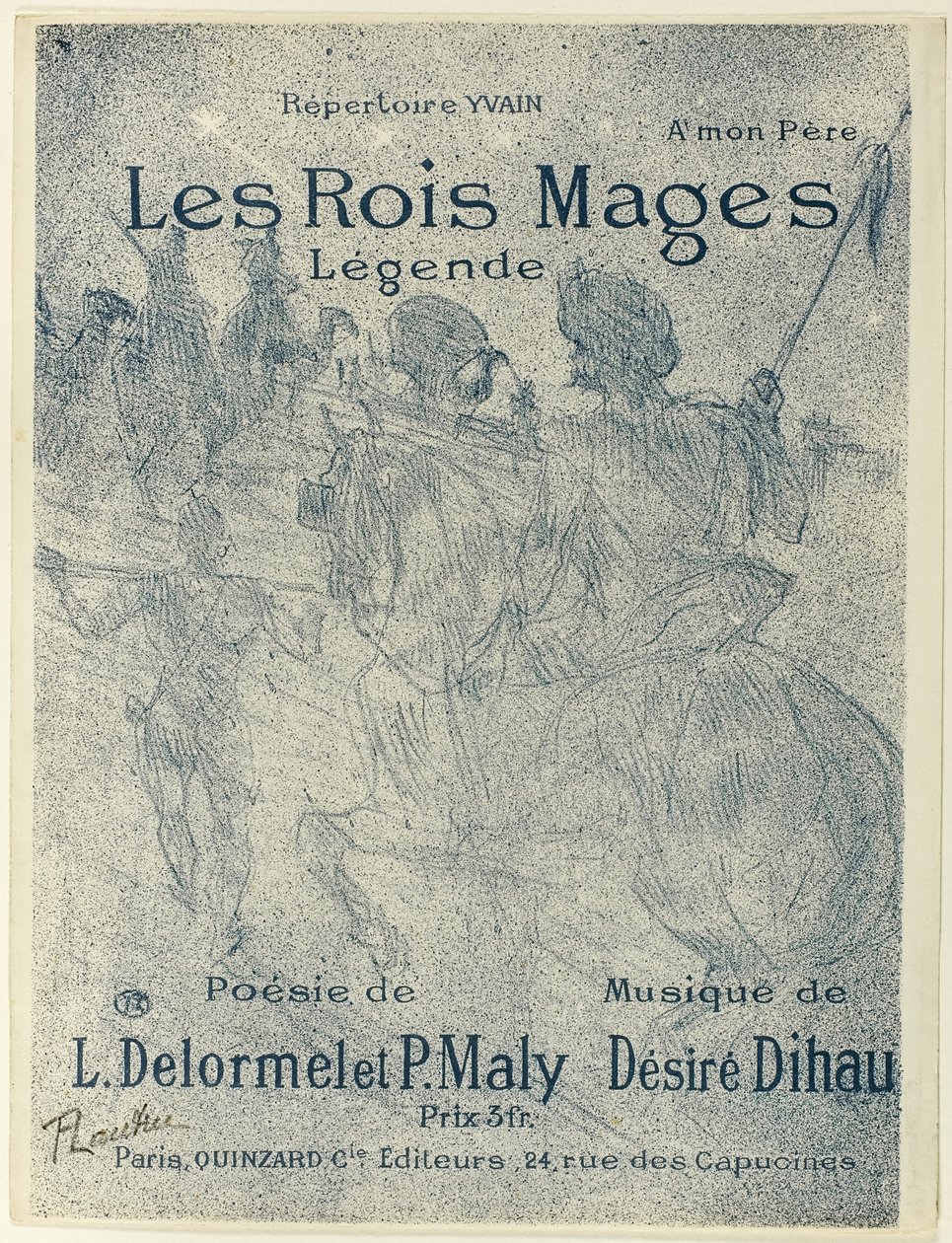 Trzej mędrcy autorstwa Henri de Toulouse Lautrec