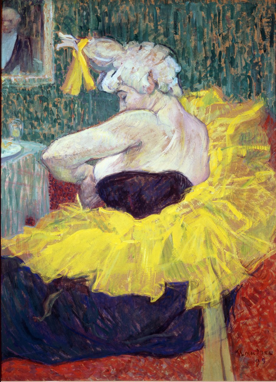 Klaun Cha U Kao, artysta w Moulin Rouge - olej na tekturze autorstwa Henri de Toulouse Lautrec