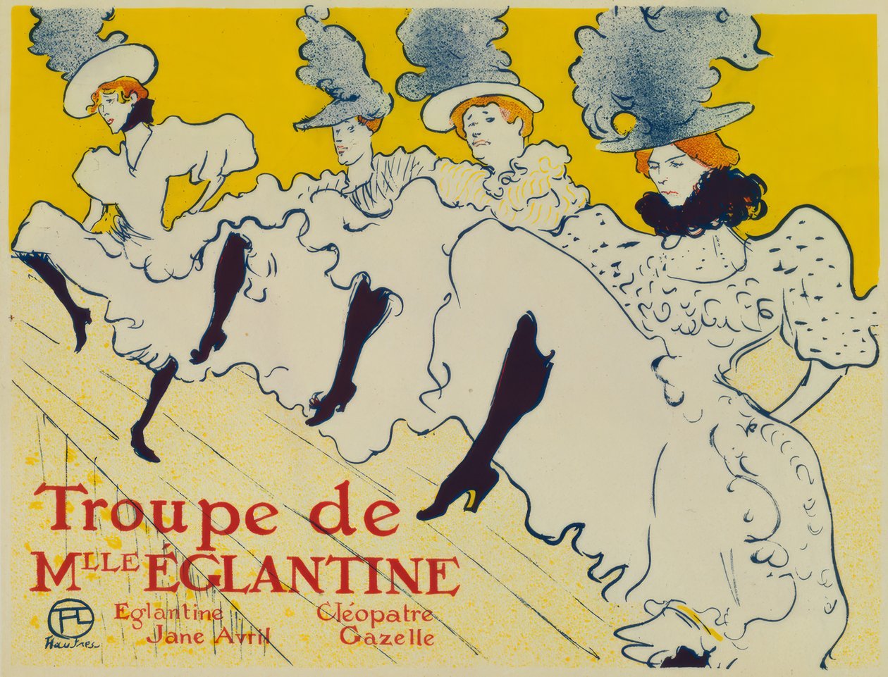 Oddział Miss Eglantine / Eglantine / Jane Avril / Cleopa autorstwa Henri de Toulouse Lautrec