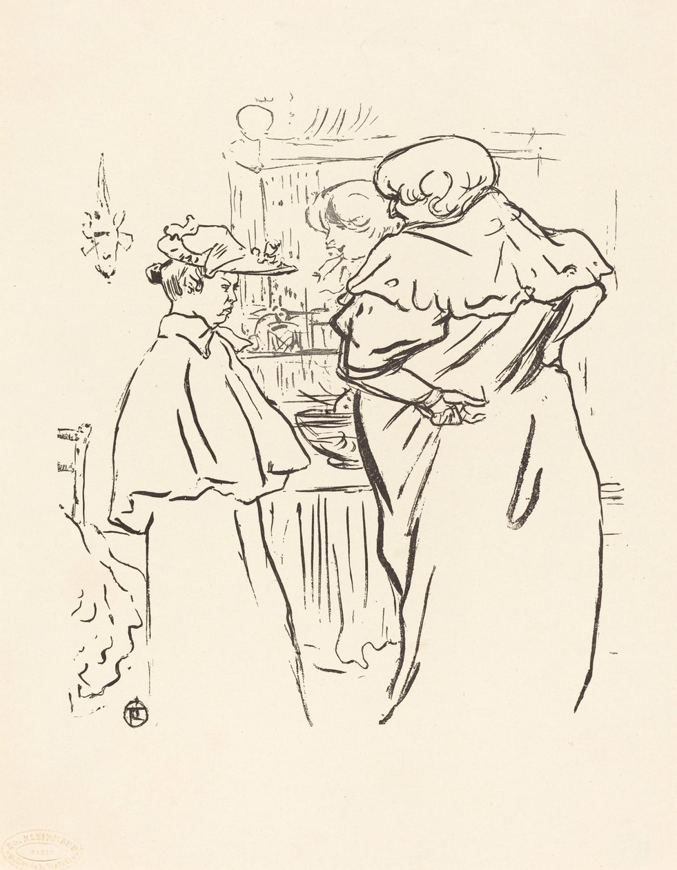 Dwie kobiety przed lustrem autorstwa Henri de Toulouse Lautrec