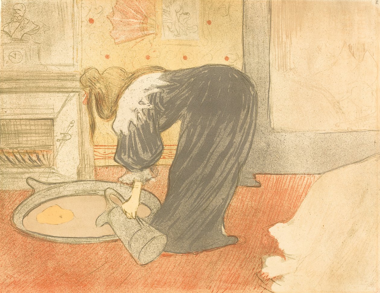 Kobieta w wannie Femme au, 1896. autorstwa Henri de Toulouse Lautrec