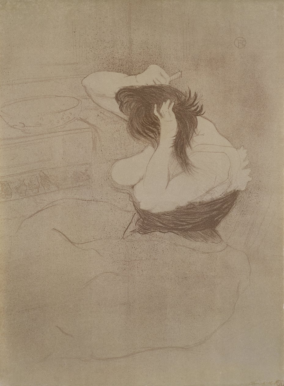 Kobieta czesząca, z „Elles”, 1896 autorstwa Henri de Toulouse Lautrec