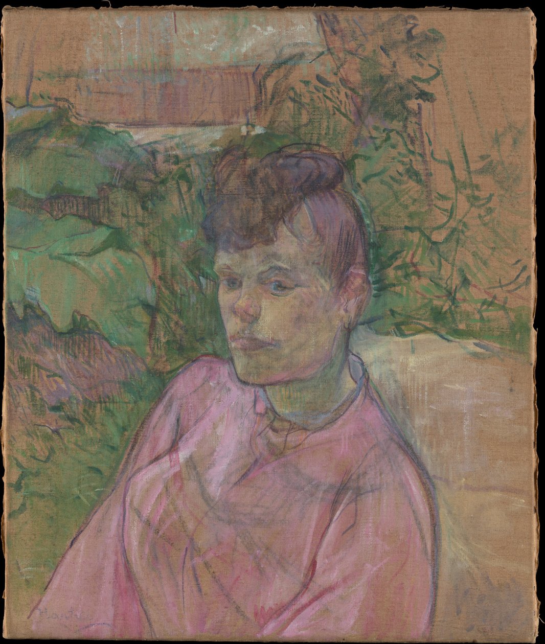Kobieta w ogrodzie Monsieur Forest, 1889-91 autorstwa Henri de Toulouse Lautrec