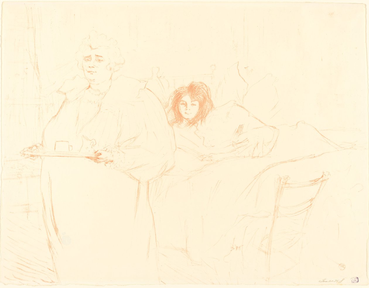 Kobieta z tacą Femme au plateau, 1896. autorstwa Henri de Toulouse Lautrec