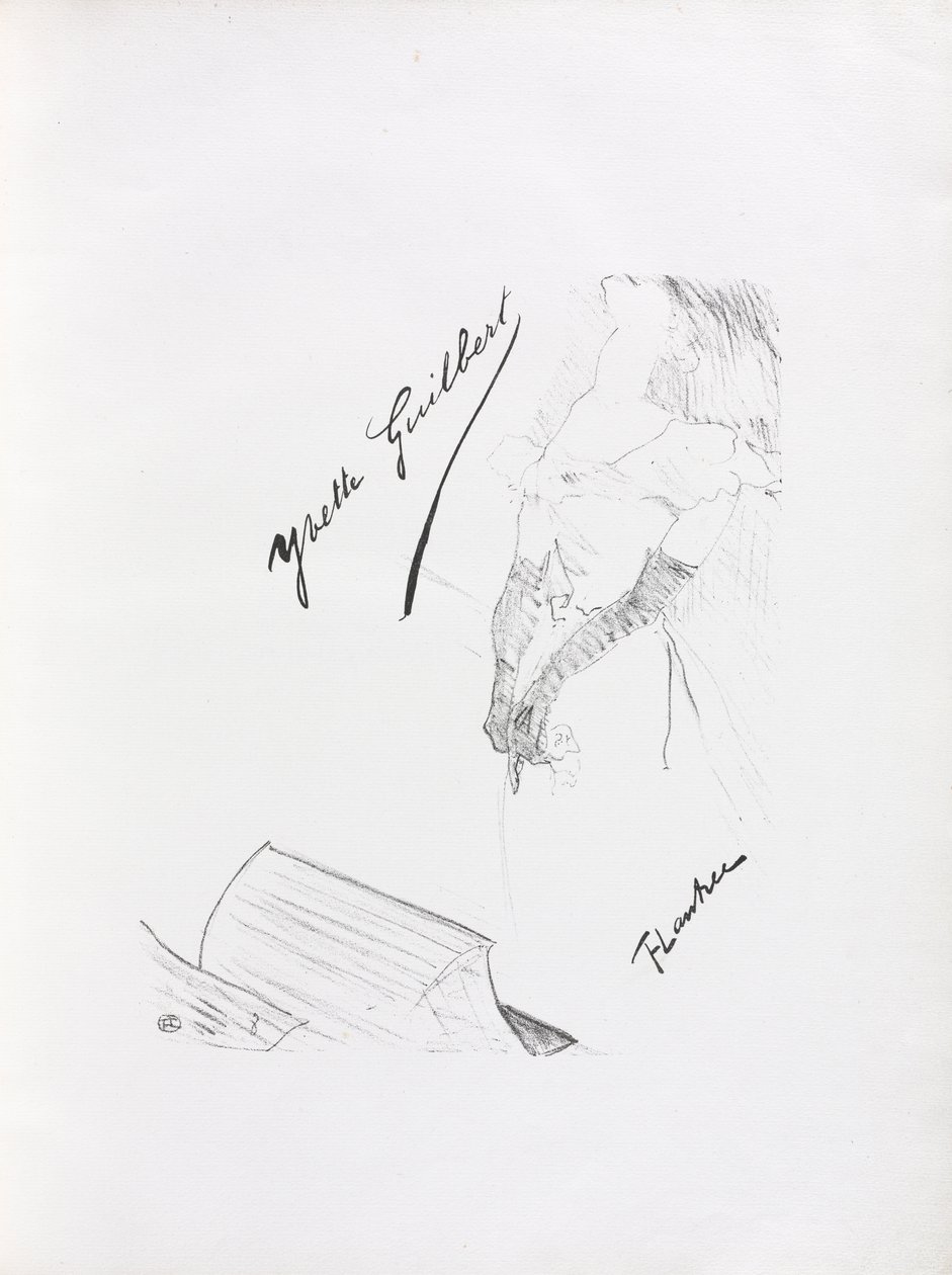 Yvette Guilbert-angielska seria: Frontyspis autorstwa Henri de Toulouse Lautrec