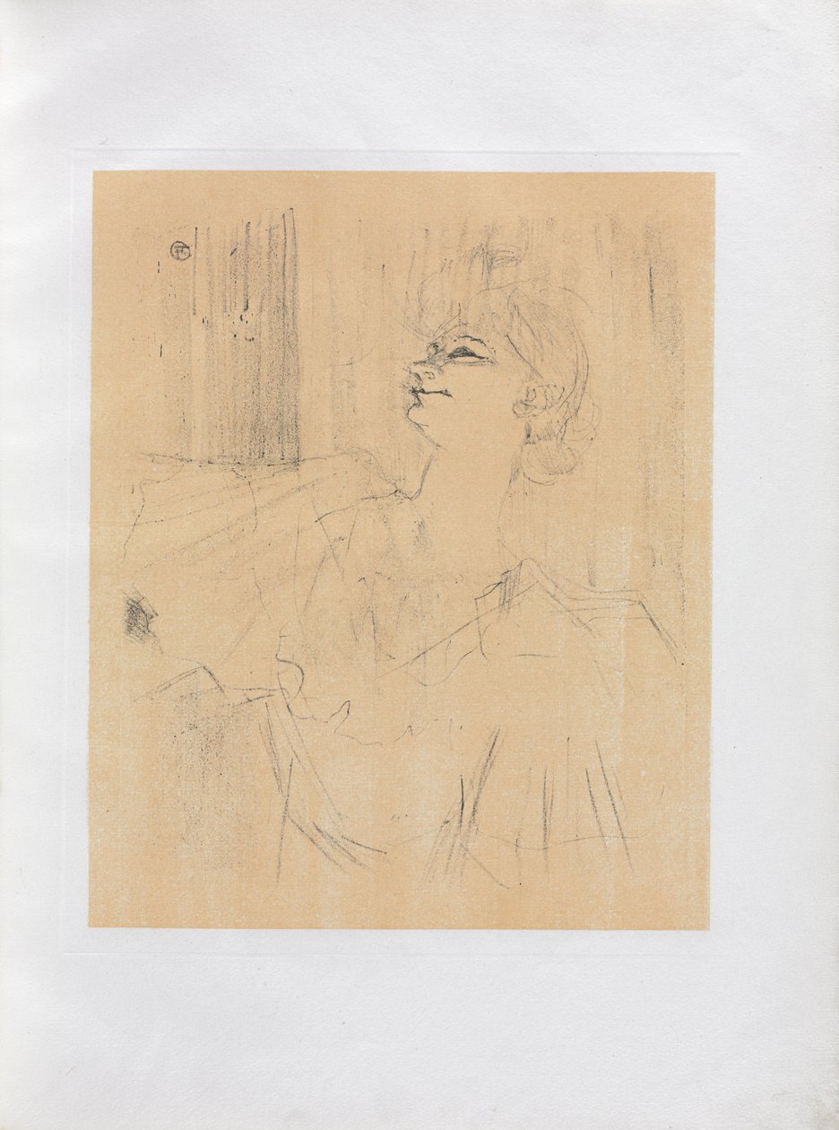Yvette Guilbert-angielska seria: Menilmontant de Bruant autorstwa Henri de Toulouse Lautrec