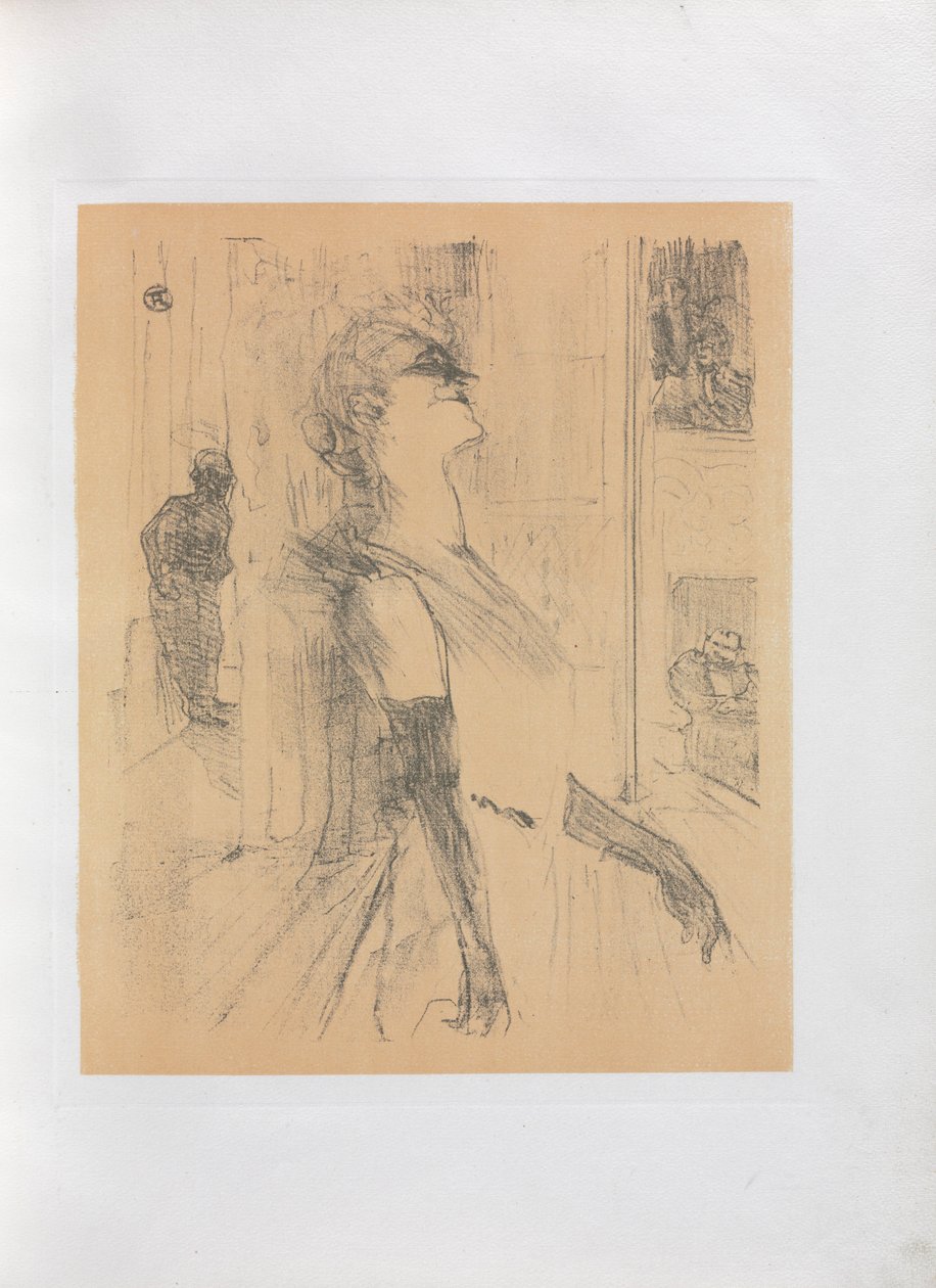 Yvette Guilbert-angielska seria: Na scenie, 1898. autorstwa Henri de Toulouse Lautrec