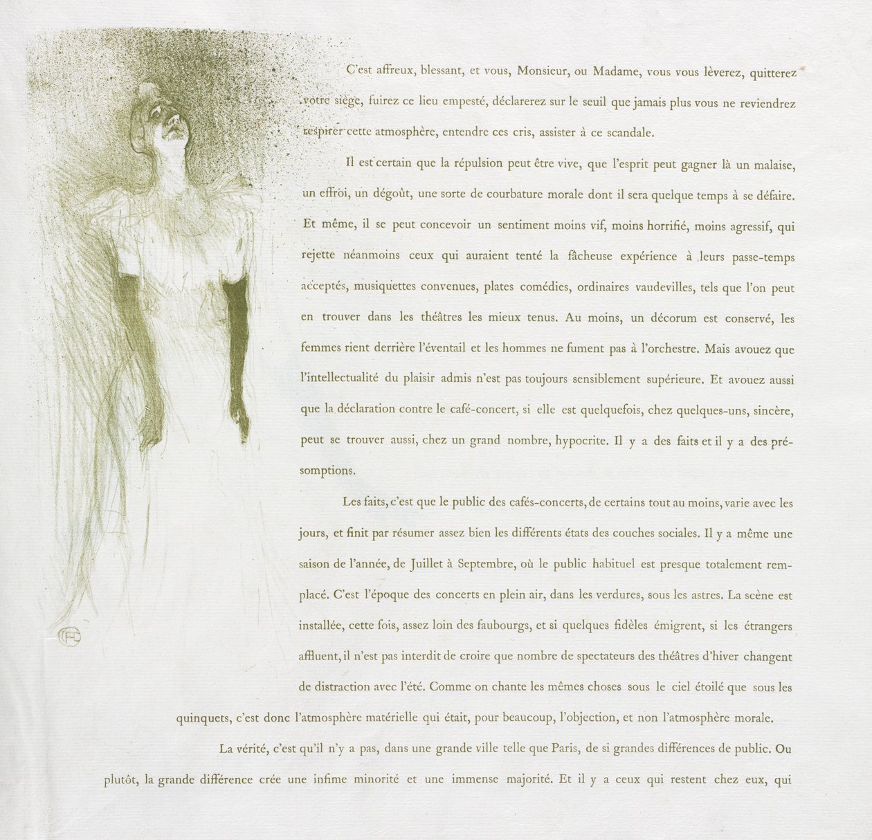 Yvette Guilbert-seria francuska: nr 3 autorstwa Henri de Toulouse Lautrec