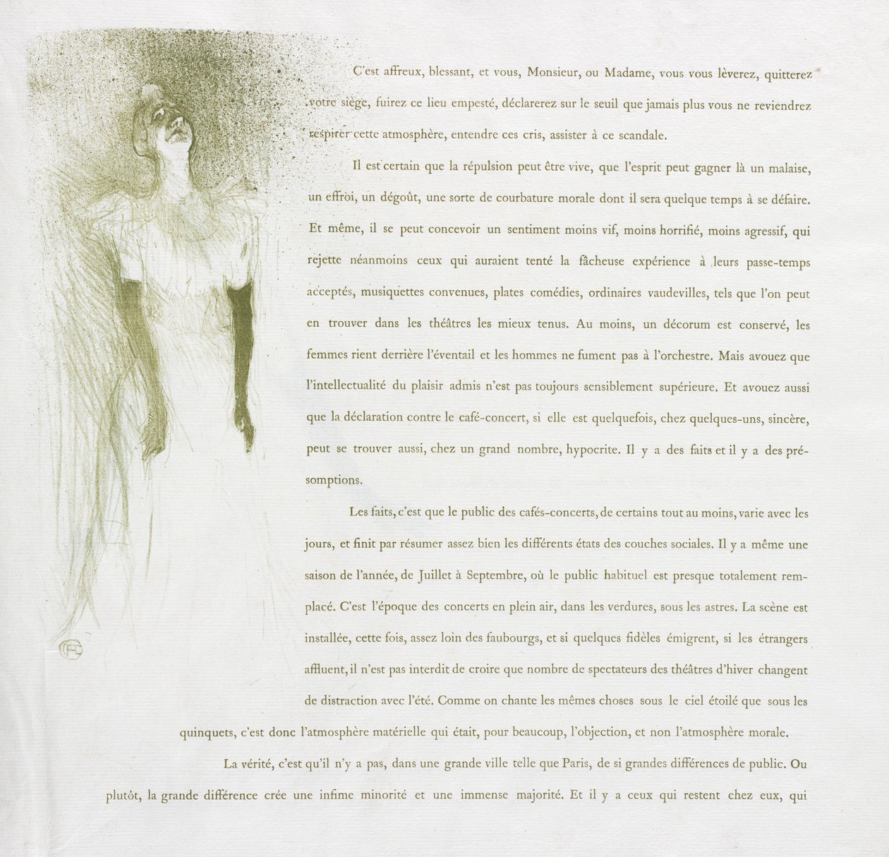 Yvette Guilbert-francuska seria: nr 3, 1894. autorstwa Henri de Toulouse Lautrec