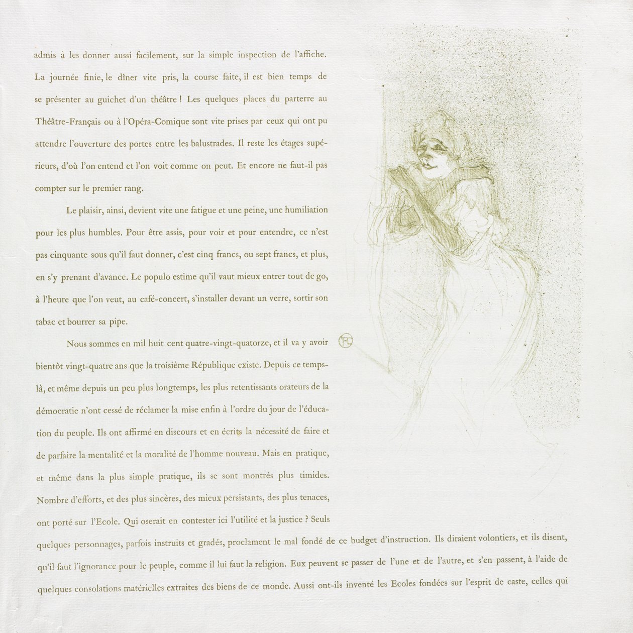 Yvette Guilbert-seria francuska: nr 5 autorstwa Henri de Toulouse Lautrec