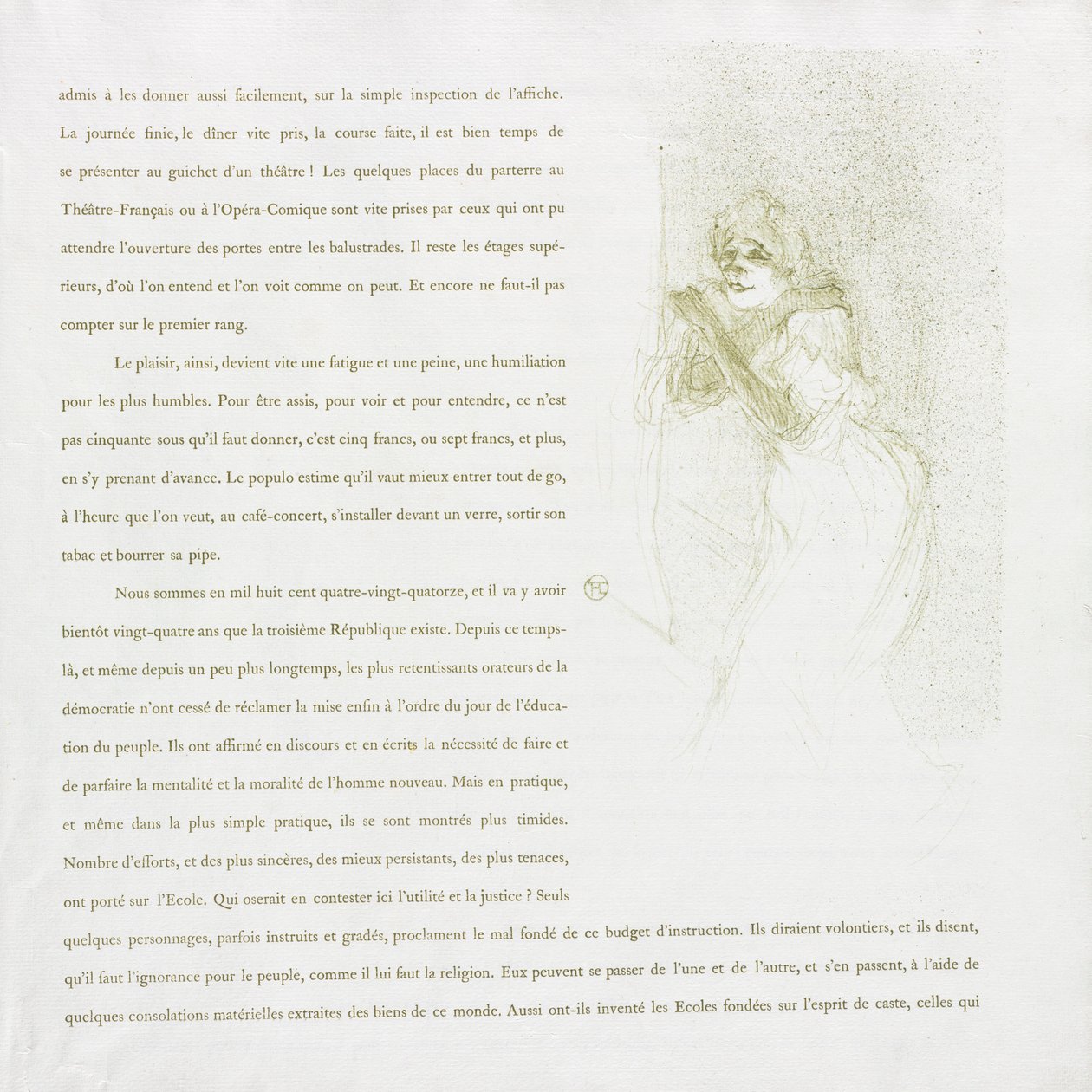 Yvette Guilbert-francuska seria: nr 5, 1894. autorstwa Henri de Toulouse Lautrec