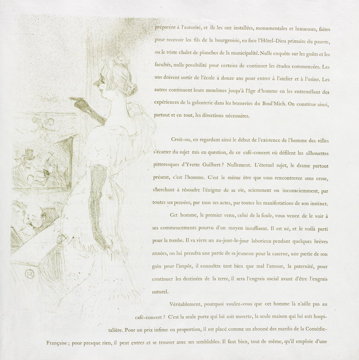 Yvette Guilbert-francuska seria: nr 6, 1894. autorstwa Henri de Toulouse Lautrec