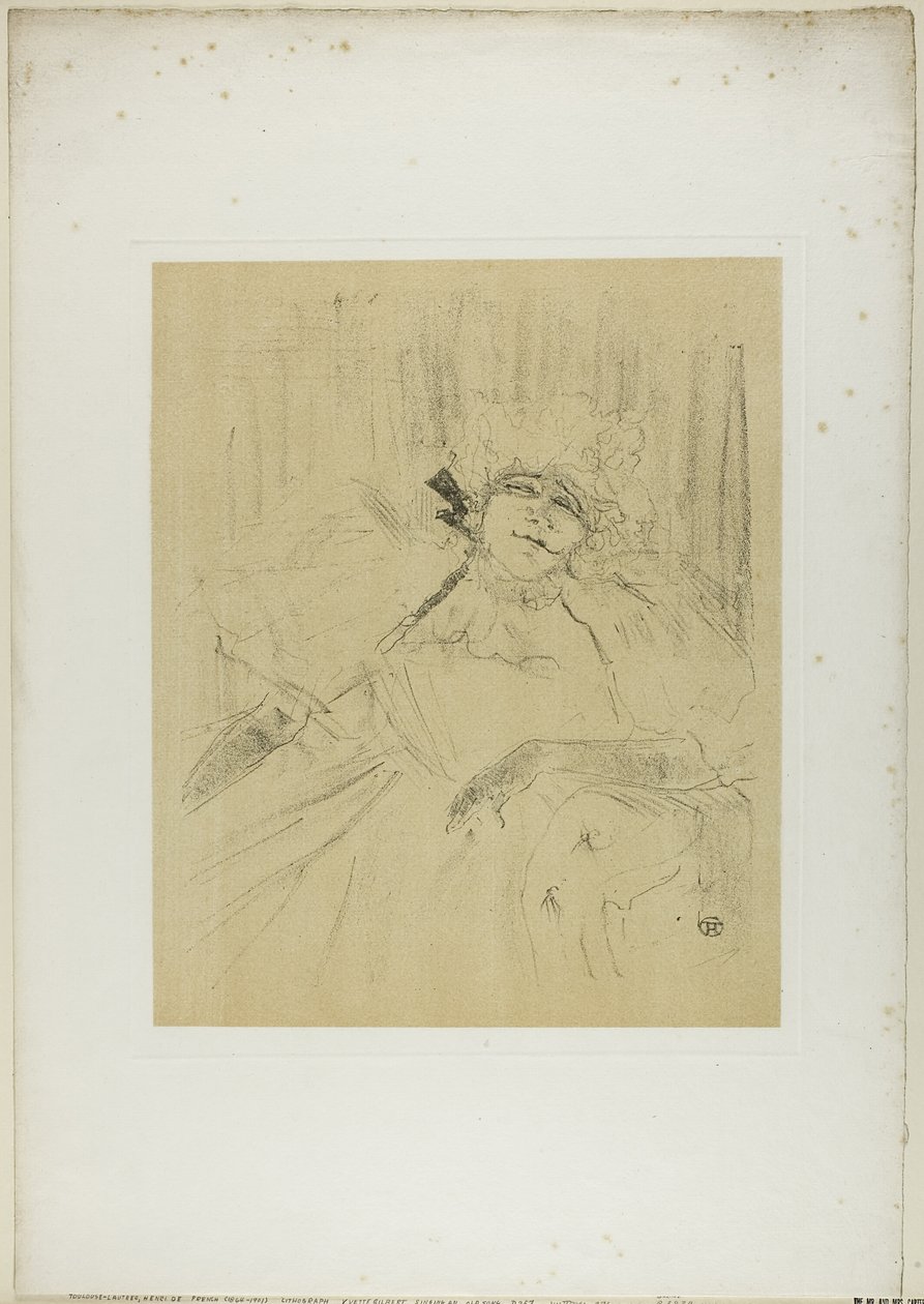 Yvette Guilbert — stara pieśń z Yvette Guilbert autorstwa Henri de Toulouse Lautrec