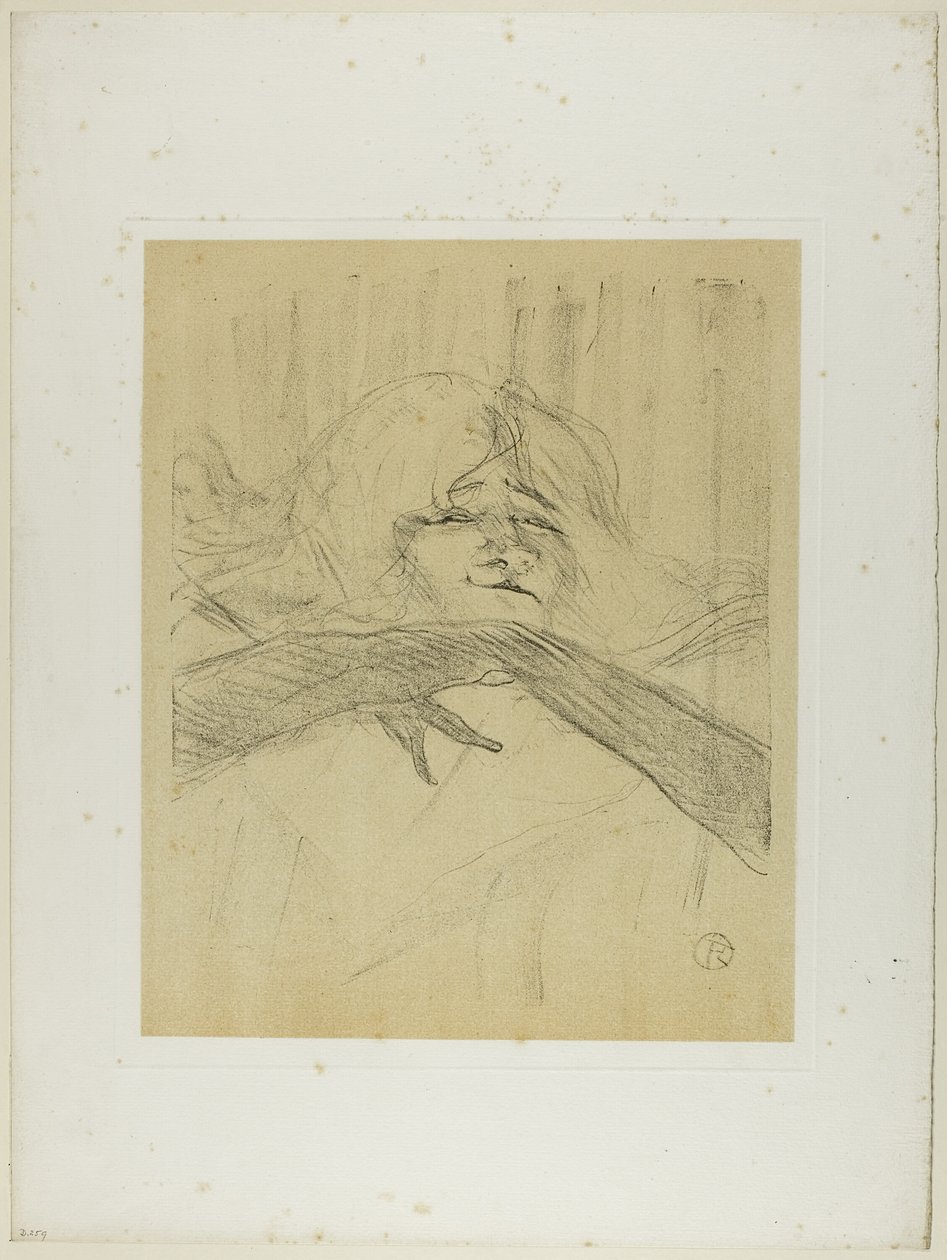 Yvette Guilbert - "Linger, Longer, Loo", od Yvette Guilbert autorstwa Henri de Toulouse Lautrec