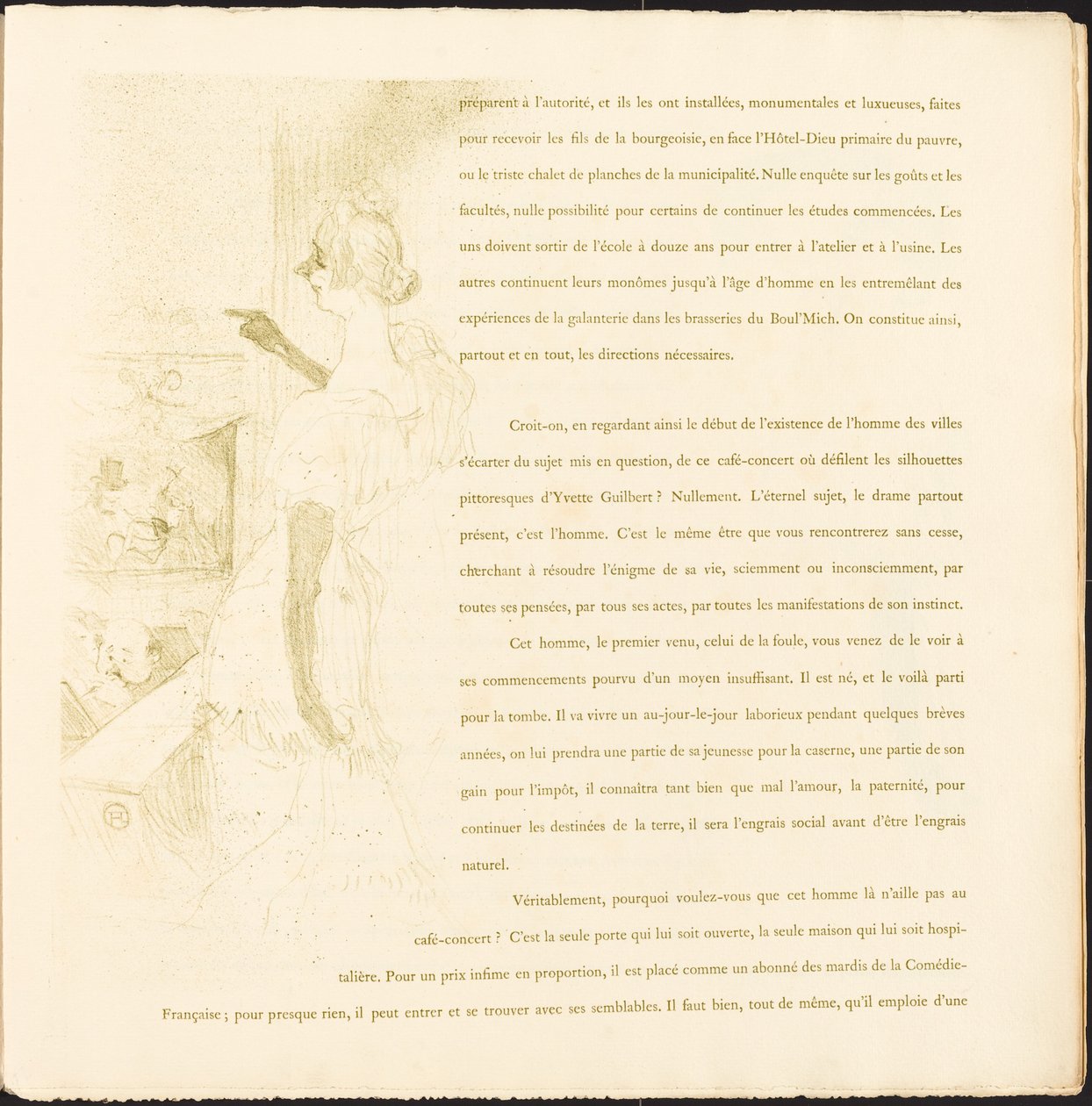 Yvette Guilbert autorstwa Henri de Toulouse Lautrec