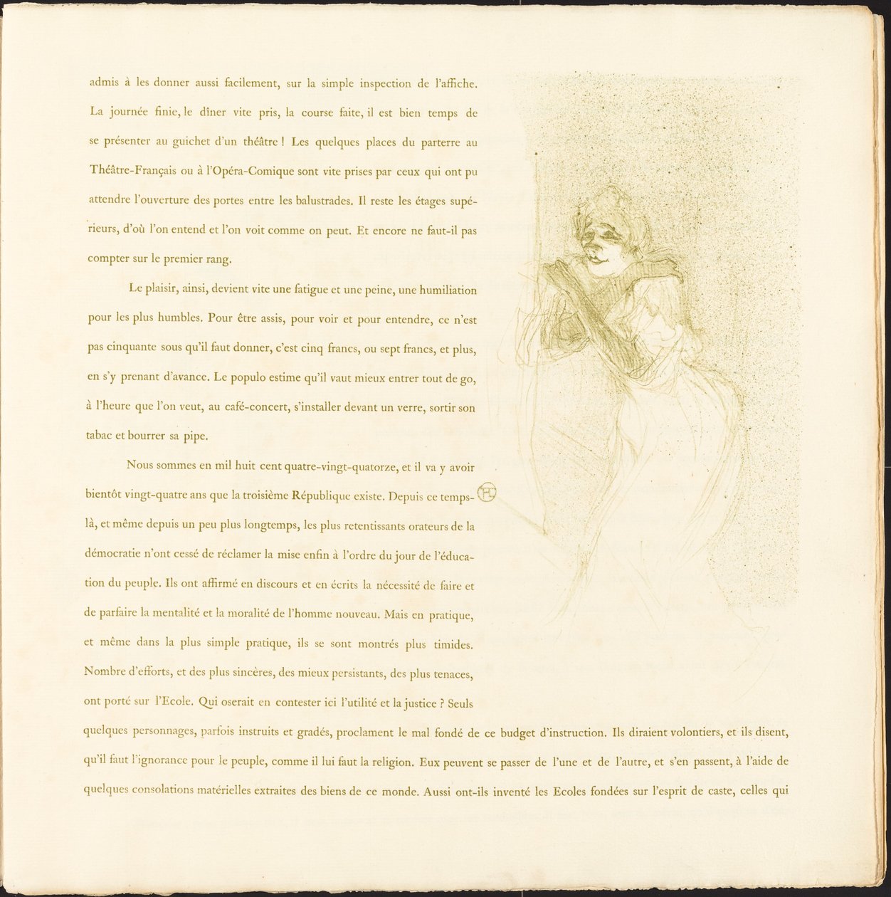 Yvette Guilbert autorstwa Henri de Toulouse Lautrec